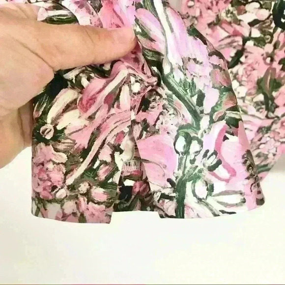 H&M Pastel Floral Cigarette Skinny Ankle Pants - Picture 8 of 10